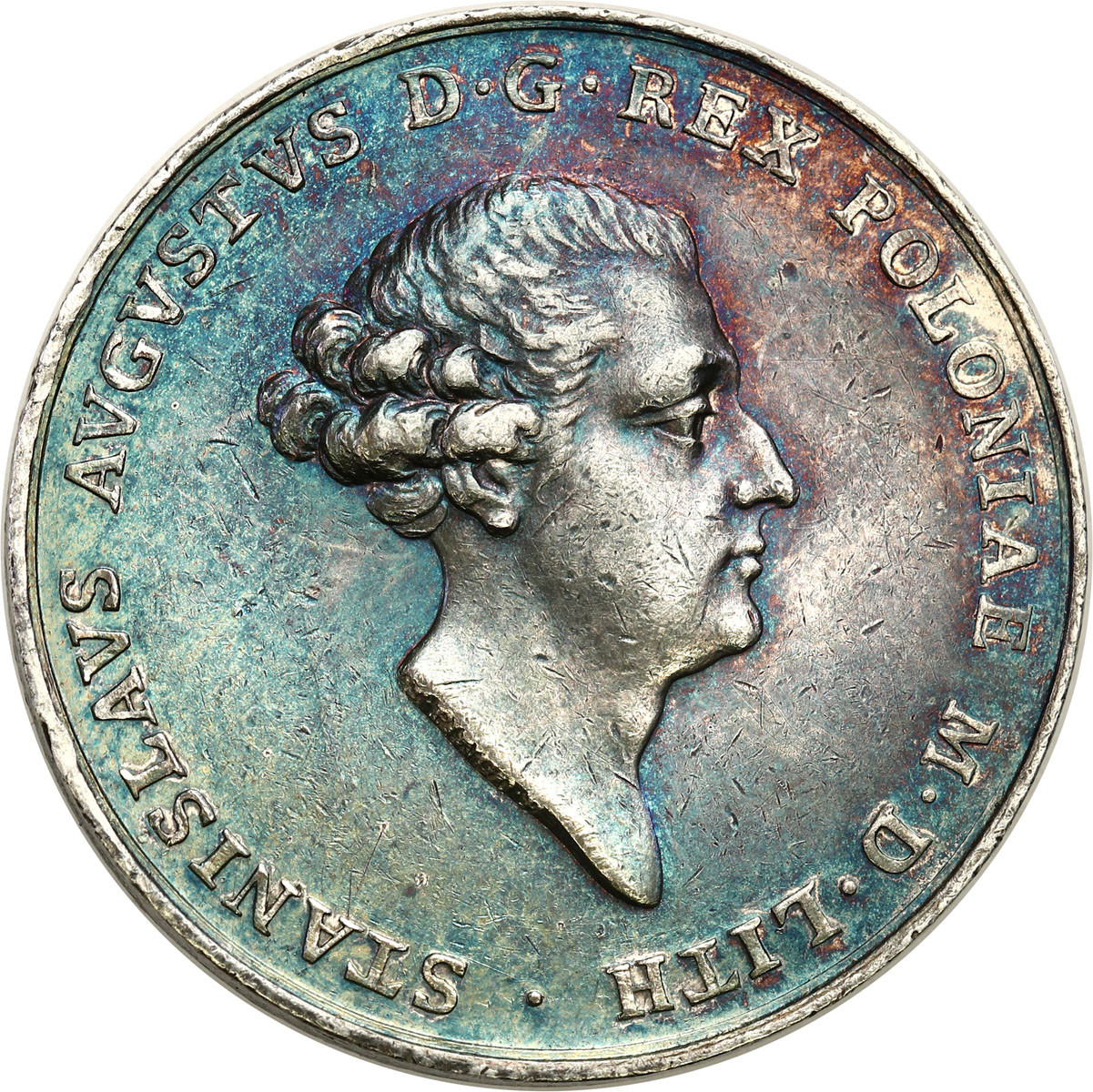 Stanisław August Poniatowski. Medal koronacyjny 1764, Londyn, srebro